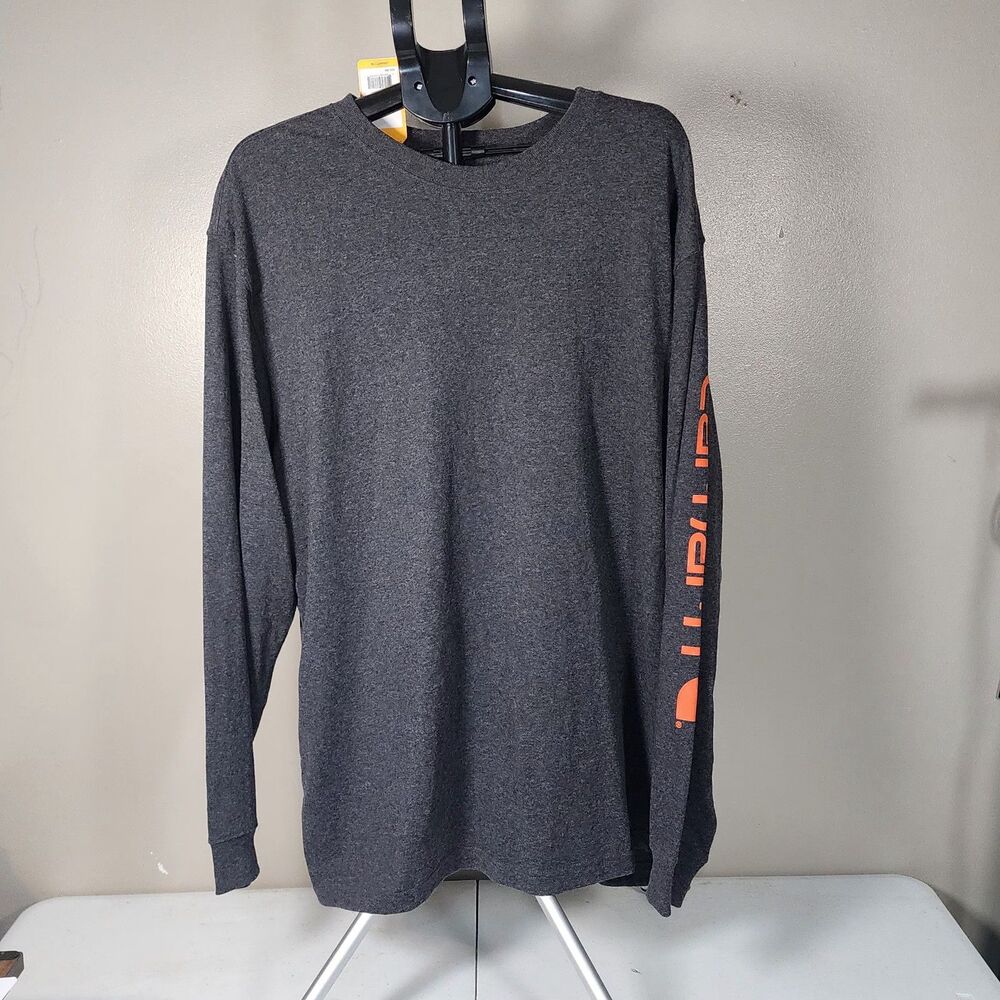Carhartt Men's XL Long Sleeve Graphic T-Shirt Charcoal Gray NWT